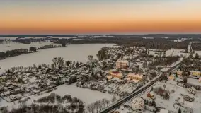 Zachód słońca nad jeziorem Ryńskim z drona, luty 2026 r. - zdjęcie 50