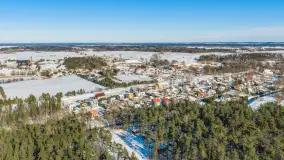 Jezioro Jędzelewo i Stare Juchy z lotu ptaka w zimowej scenerii, luty 2026 r. - zdjęcie 24