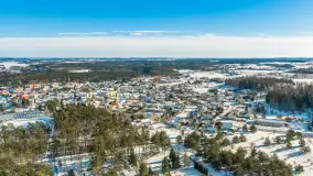 Jezioro Jędzelewo i Stare Juchy z lotu ptaka w zimowej scenerii, luty 2026 r. - zdjęcie 15