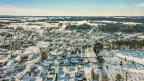 Jezioro Jędzelewo i Stare Juchy z lotu ptaka w zimowej scenerii, luty 2026 r. - zdjęcie 20