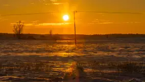 Zimowy zachód słońca nad mazurskimi polami, Cierzpięty, luty 2026 r. - zdjęcie 18