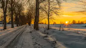 Zachód słońca nad łąkami i polami, okolice Marcinowej Woli - zdjęcie 3