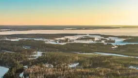 Zimowy wieczór nad jeziorem Tyrkło z drona, luty 2026 r. - zdjęcie 33