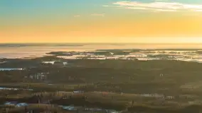 Zimowy wieczór nad jeziorem Tyrkło z drona, luty 2026 r. - zdjęcie 35