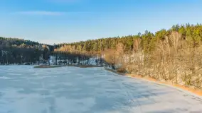 Zimowy wieczór nad jeziorem Tyrkło z drona, luty 2026 r. - zdjęcie 14