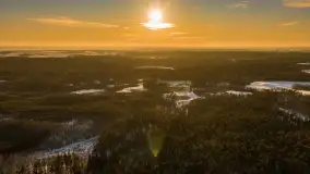 Zimowy wieczór nad jeziorem Tyrkło z drona, luty 2026 r. - zdjęcie 18