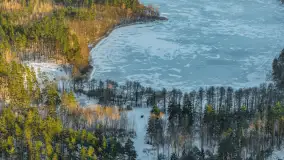 Zimowy wieczór nad jeziorem Tyrkło z drona, luty 2026 r. - zdjęcie 37