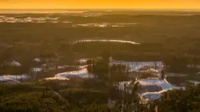 Zimowy wieczór nad jeziorem Tyrkło z drona, luty 2026 r. - zdjęcie 23