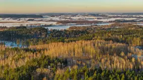 Zimowy wieczór nad jeziorem Tyrkło z drona, luty 2026 r. - zdjęcie 36