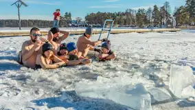 Orzysz i... orzyskie morsy nad jeziorem Orzysz w zimowej scenerii - zdjęcie 8