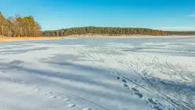 Orzysz i... orzyskie morsy nad jeziorem Orzysz w zimowej scenerii - zdjęcie 39