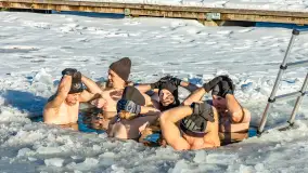 Orzysz i... orzyskie morsy nad jeziorem Orzysz w zimowej scenerii - zdjęcie 34