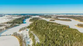 Wydminy i jezioro Wydmińskie z lotu ptaka, luty 2026 r. - zdjęcie 1