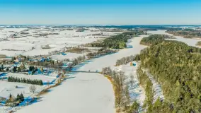 Wydminy i jezioro Wydmińskie z lotu ptaka, luty 2026 r. - zdjęcie 11