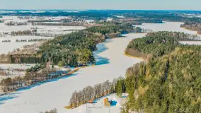 Wydminy i jezioro Wydmińskie z lotu ptaka, luty 2026 r. - zdjęcie 13