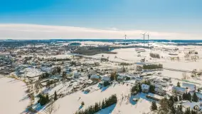 Wydminy i jezioro Wydmińskie z lotu ptaka, luty 2026 r. - zdjęcie 2