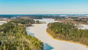 Wydminy i jezioro Wydmińskie z lotu ptaka, luty 2026 r. - zdjęcie 10