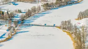 Wydminy i jezioro Wydmińskie z lotu ptaka, luty 2026 r. - zdjęcie 29