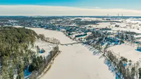 Wydminy i jezioro Wydmińskie z lotu ptaka, luty 2026 r. - zdjęcie 16