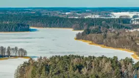 Wydminy i jezioro Wydmińskie z lotu ptaka, luty 2026 r. - zdjęcie 46