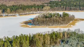 Wydminy i jezioro Wydmińskie z lotu ptaka, luty 2026 r. - zdjęcie 62