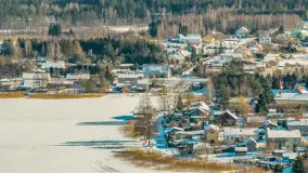 Wydminy i jezioro Wydmińskie z lotu ptaka, luty 2026 r. - zdjęcie 38