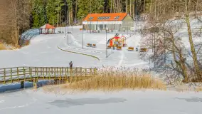 Wydminy i jezioro Wydmińskie z lotu ptaka, luty 2026 r. - zdjęcie 45