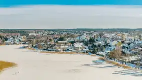 Wydminy i jezioro Wydmińskie z lotu ptaka, luty 2026 r. - zdjęcie 56