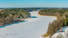 Wydminy i jezioro Wydmińskie z lotu ptaka, luty 2026 r. - zdjęcie 51