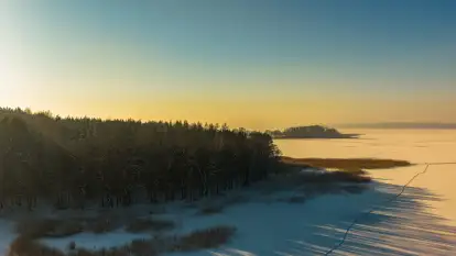 Mix ujęć z lotu ptaka w zimowej wersji Mazur - cz. 1