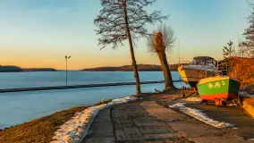 Zachód słońca nad jeziorem Kisajno, marzec 2026 r. - zdjęcie 12