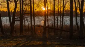 Zachód słońca nad jeziorem Kisajno, marzec 2026 r. - zdjęcie 18