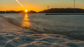 Zachód słońca nad jeziorem Kisajno, marzec 2026 r. - zdjęcie 4