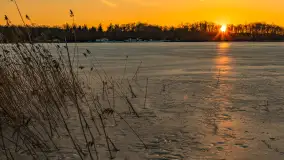 Zachód słońca nad jeziorem Kisajno, marzec 2026 r. - zdjęcie 26