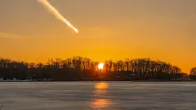 Zachód słońca nad jeziorem Kisajno, marzec 2026 r. - zdjęcie 23