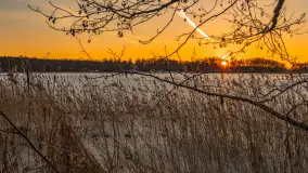 Zachód słońca nad jeziorem Kisajno, marzec 2026 r. - zdjęcie 5