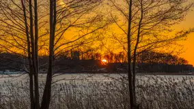 Zachód słońca nad jeziorem Kisajno, marzec 2026 r. - zdjęcie 7