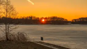 Zachód słońca nad jeziorem Kisajno, marzec 2026 r. - zdjęcie 16