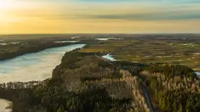 Przedwiośnie z drona nad jeziorem Ublik Mały, marzec 2026 r. - zdjęcie 6