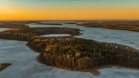 Przedwiośnie z drona, jezioro Kisajno, marzec 2026 r. - zdjęcie 5