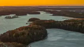 Przedwiośnie z drona, jezioro Kisajno, marzec 2026 r. - zdjęcie 1