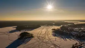 Mix ujęć z lotu ptaka w zimowej wersji Mazur - cz. 3 - zdjęcie 27