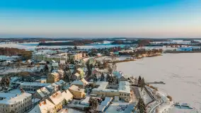 Mix ujęć z lotu ptaka w zimowej wersji Mazur - cz. 3 - zdjęcie 7