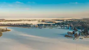 Mix ujęć z lotu ptaka w zimowej wersji Mazur - cz. 3 - zdjęcie 47