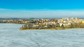 Przedwiośnie w Ełku z drona, okolice ulicy Zamkowej, marzec 2026 r. - zdjęcie 23