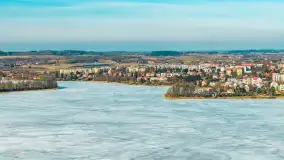 Przedwiośnie w Ełku z drona, okolice ulicy Zamkowej, marzec 2026 r. - zdjęcie 42
