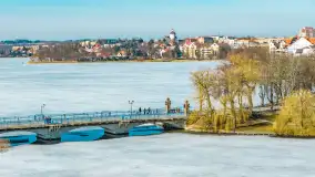 Przedwiośnie w Ełku z drona, okolice ulicy Zamkowej, marzec 2026 r. - zdjęcie 4