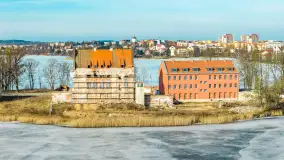 Przedwiośnie w Ełku z drona, okolice ulicy Zamkowej, marzec 2026 r. - zdjęcie 41