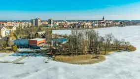 Przedwiośnie w Ełku z drona, okolice ulicy Zamkowej, marzec 2026 r. - zdjęcie 49