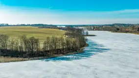 Przedwiośnie w Ełku z drona, okolice ulicy Zamkowej, marzec 2026 r. - zdjęcie 25